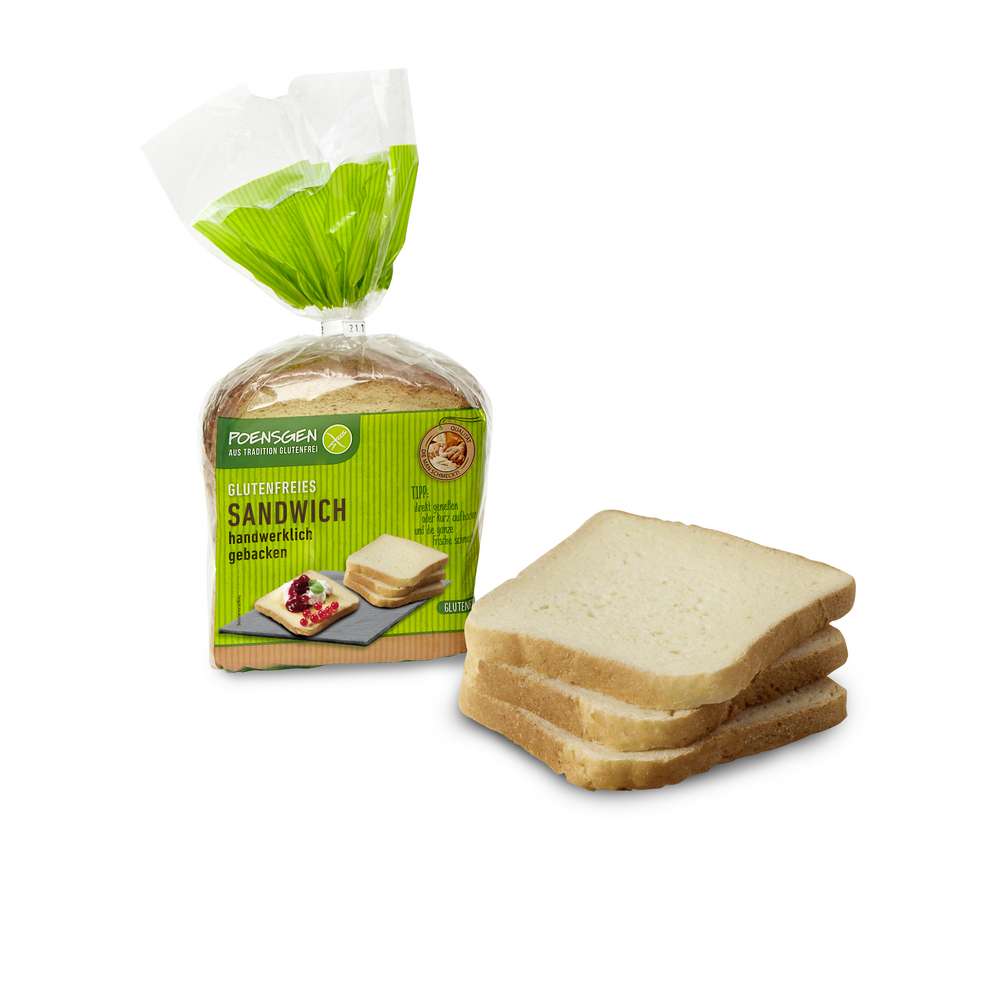 Produktabbildung Pönsgen Sandwich, glutenfrei, geschnitten