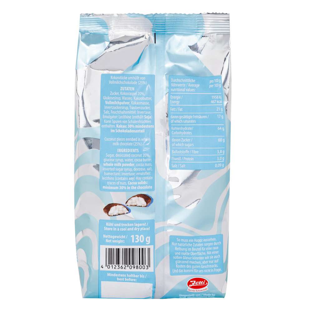 Produktabbildung Zetti Happz Kokos Kokosstücke mit Vollmilchschokolade