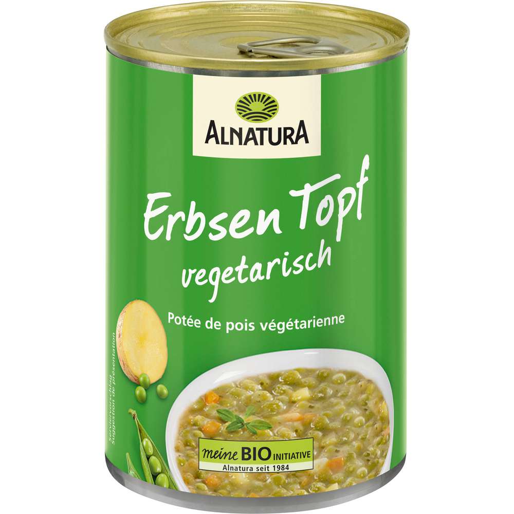 Produktabbildung Alnatura Bio Erbsen Topf, vegetarisch