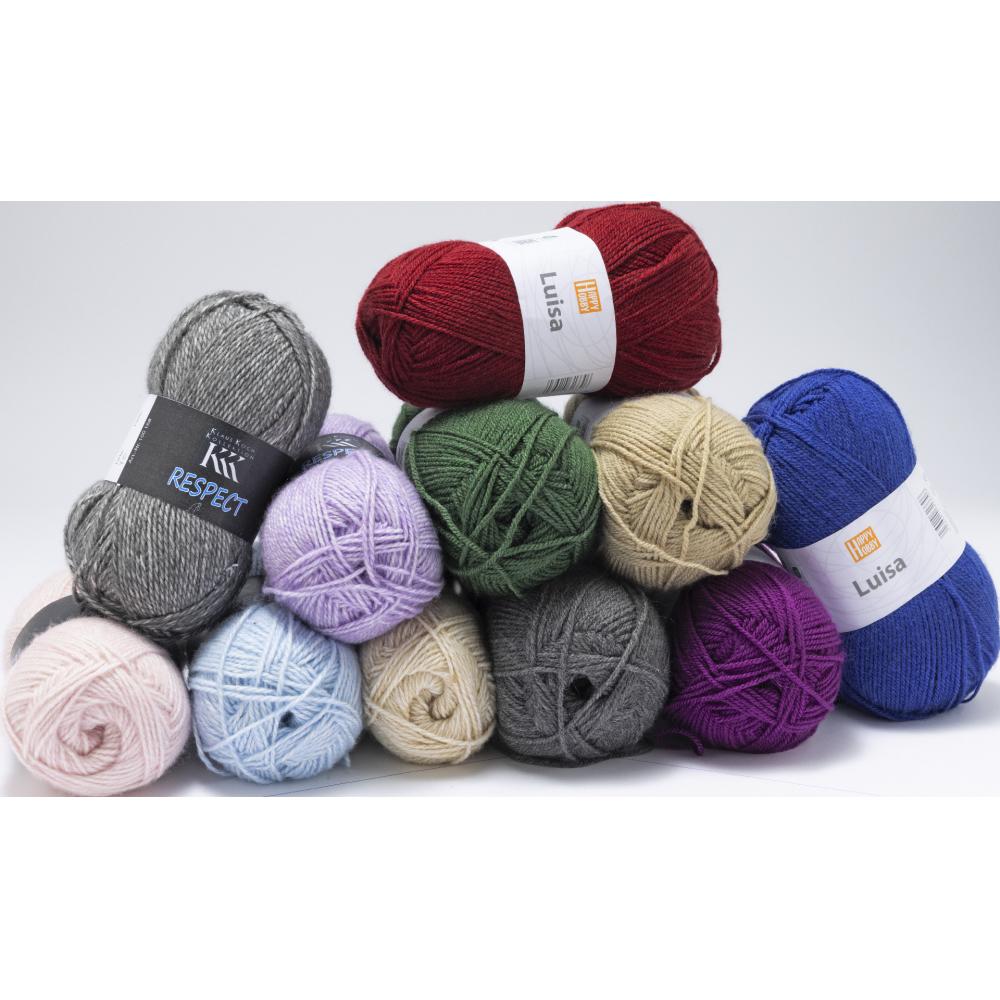 Produktabbildung keine Marke Handarbeitsgarn Respect, je 100 g-Knäuel