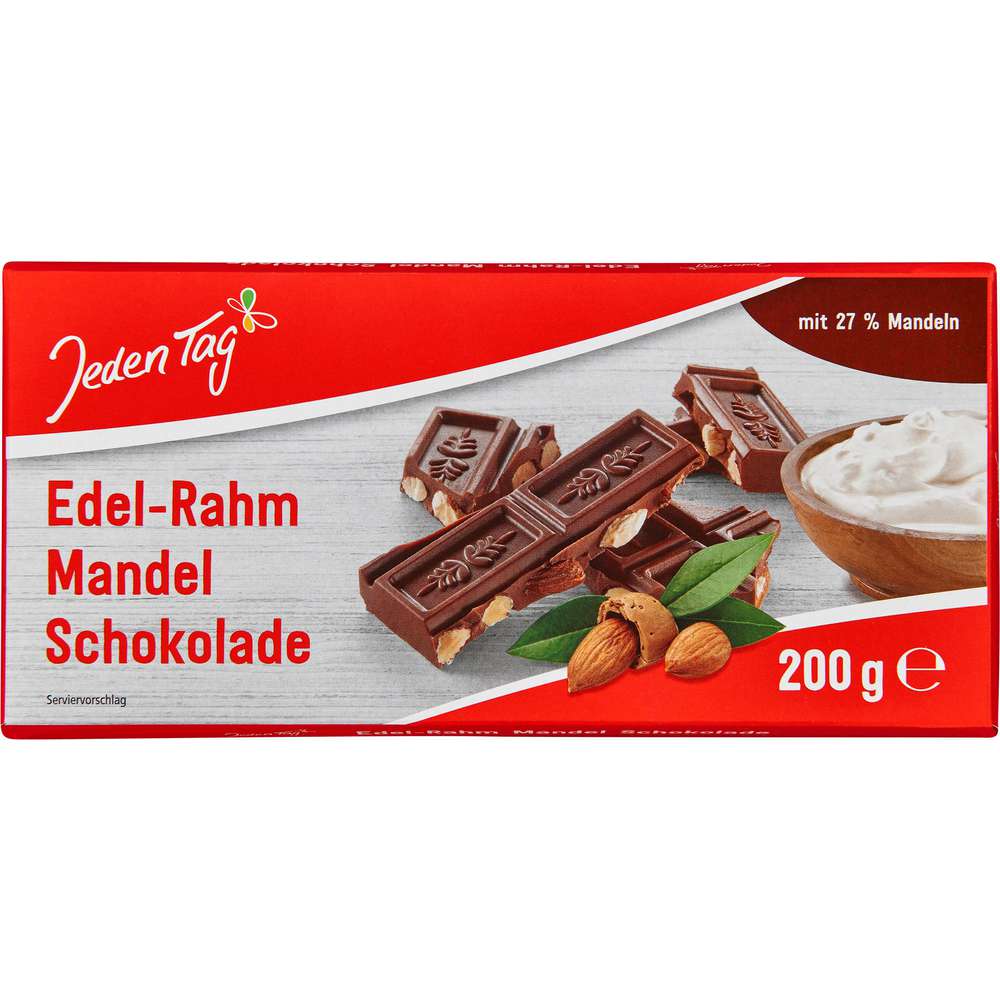 Produktabbildung Jeden Tag Tafelschokolade, Edel-Rahm/Mandel