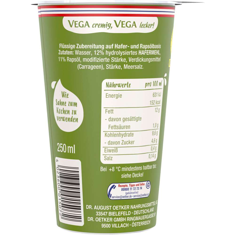 Produktabbildung Dr. Oetker Cuisine Vega, Sahneersatz