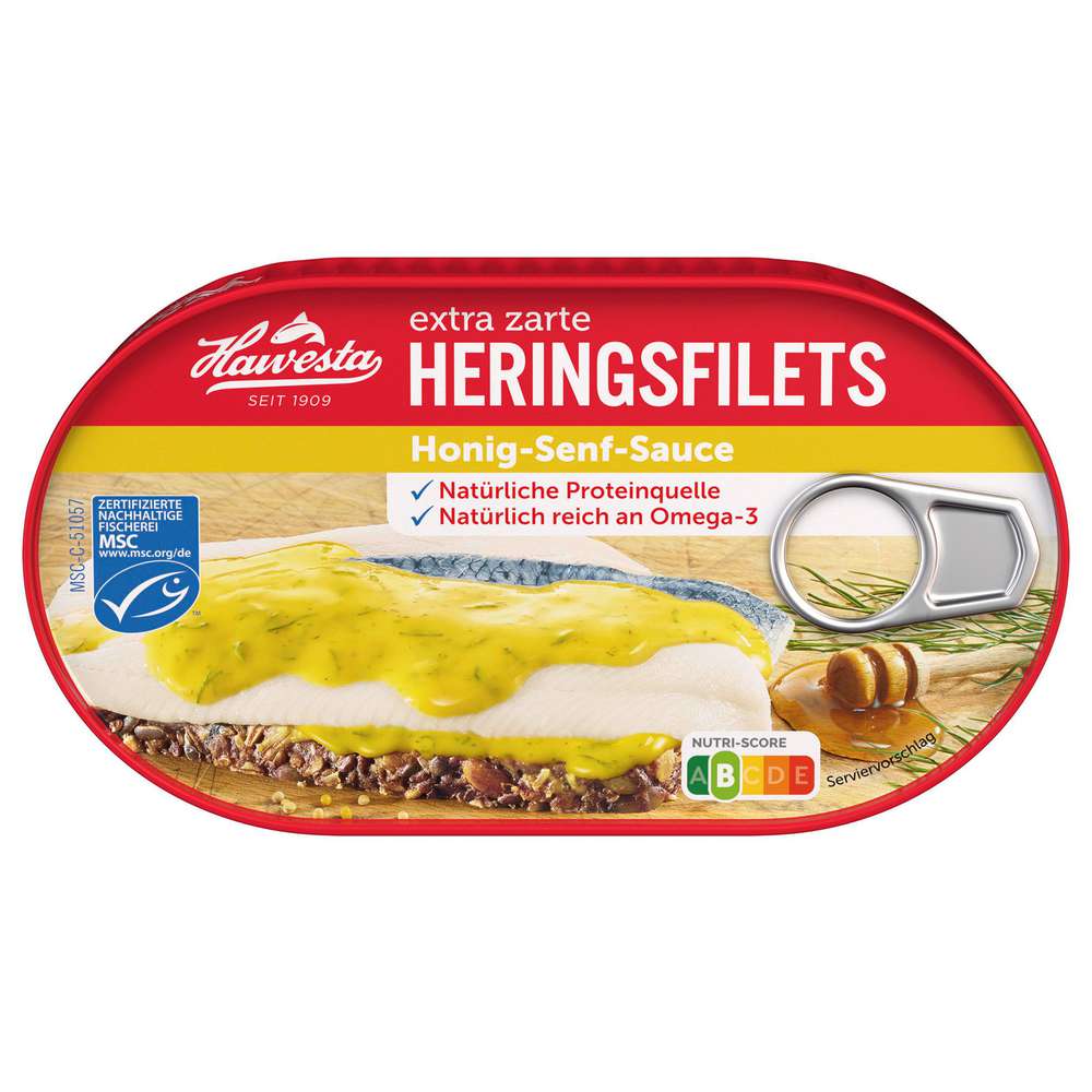 Produktabbildung Hawesta Heringsfilets in Honig-Senf-Sauce