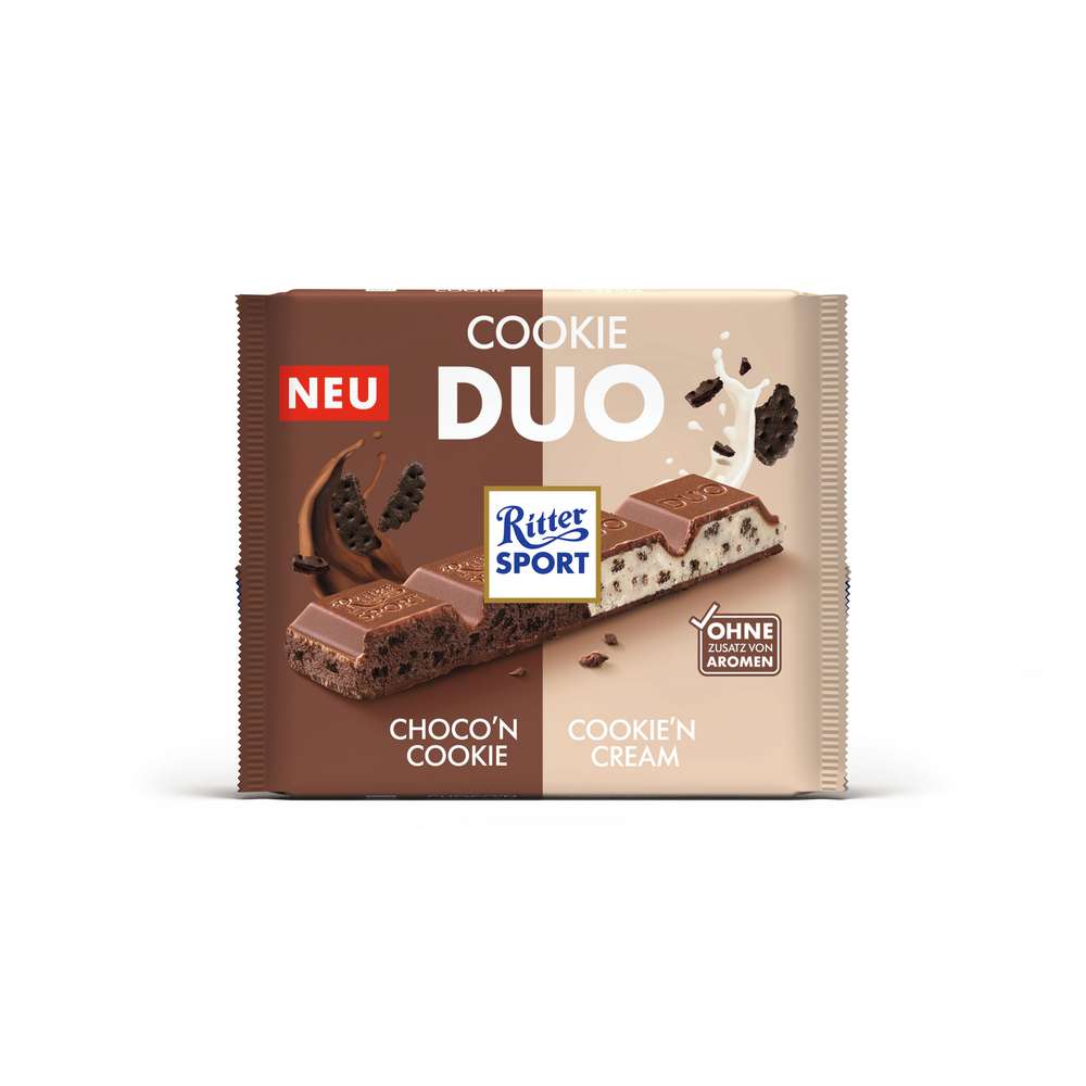 Produktabbildung Ritter Sport Tafelschokolade Duo, Cookie