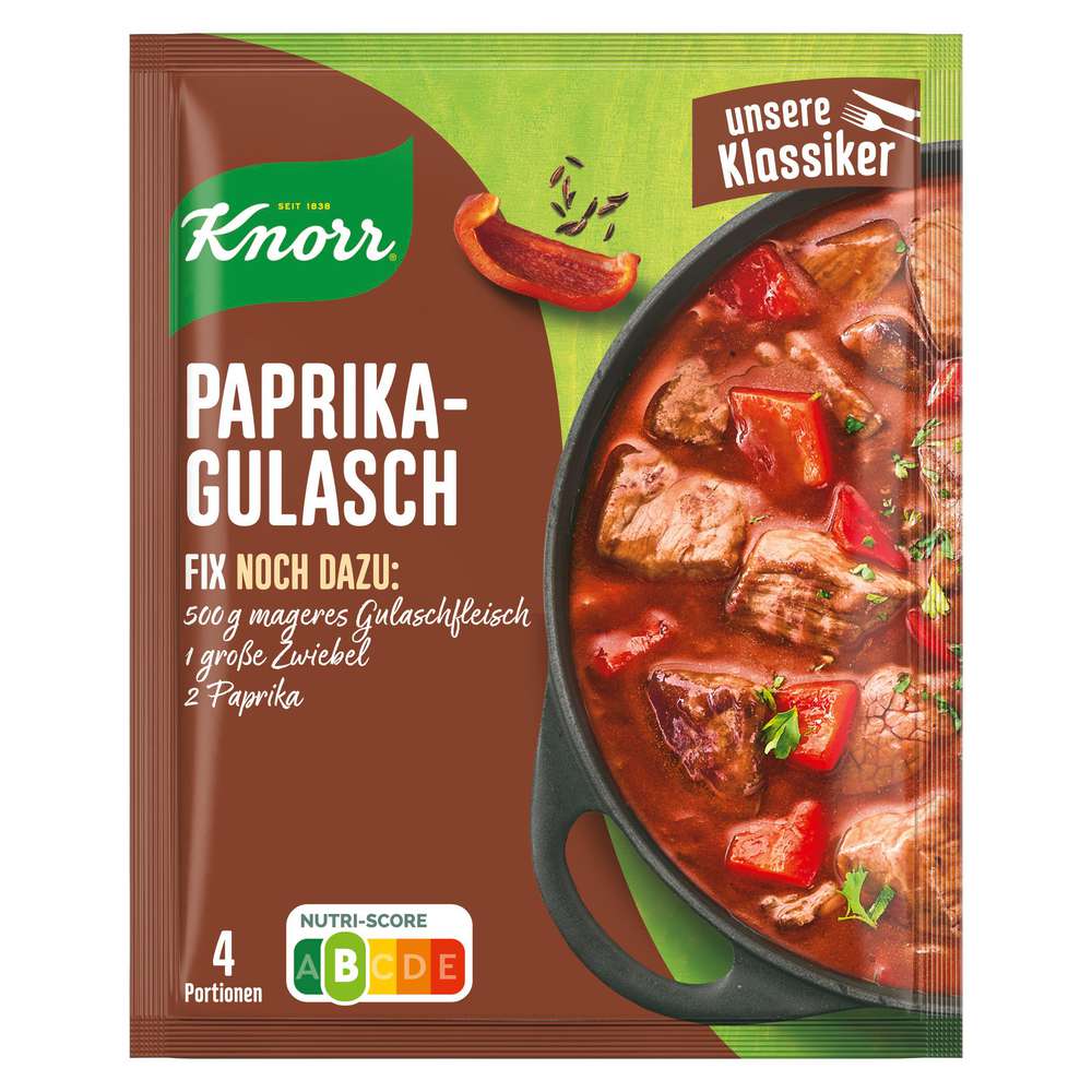 Produktabbildung Knorr Fix-Gewürzmischung, Paprika-Gulasch