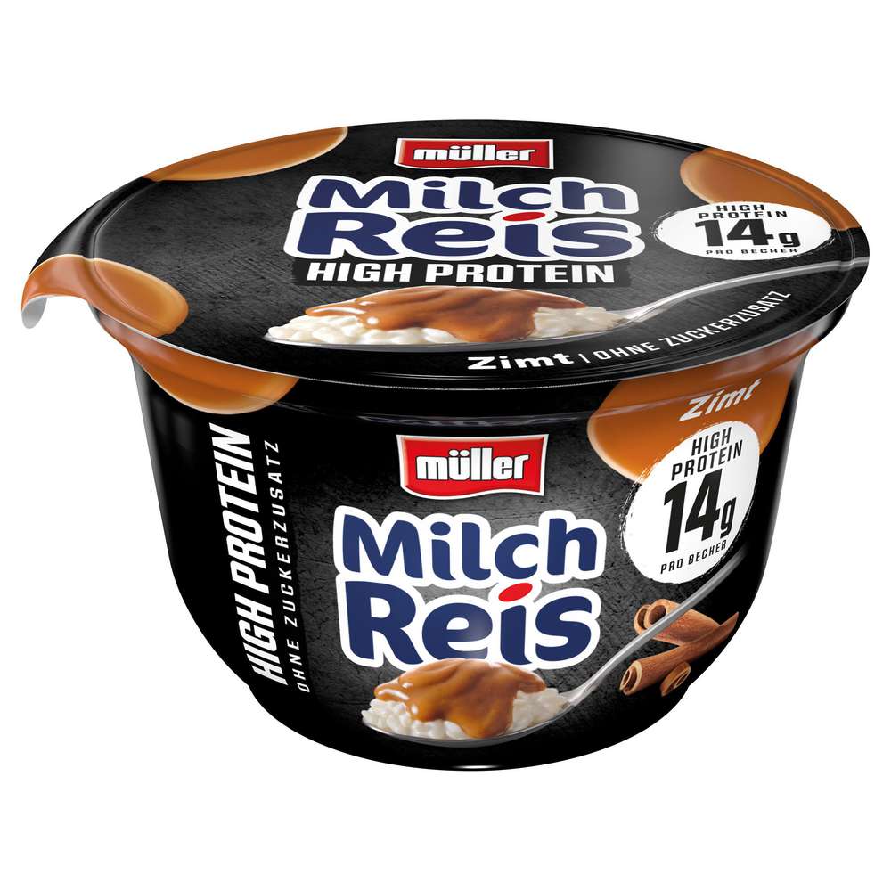 Produktabbildung Müller Milchreis High Protein Zimt, ohne Zuckerzusatz