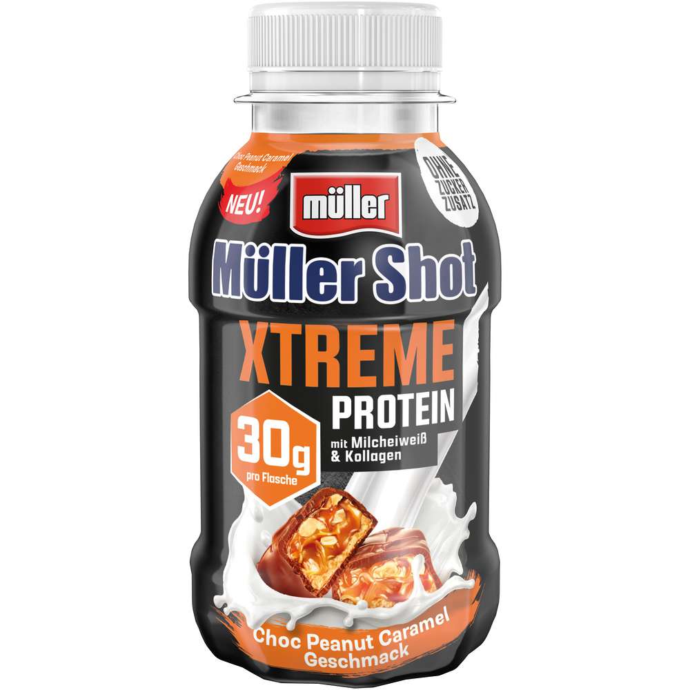 Produktabbildung Müller Müllermilch Xtreme Protein, Choc Peanut Caramel