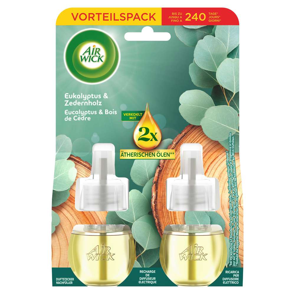 Produktabbildung Air Wick Duftstecker Nachfüller Duo, Eukalyptus & Zedernholz