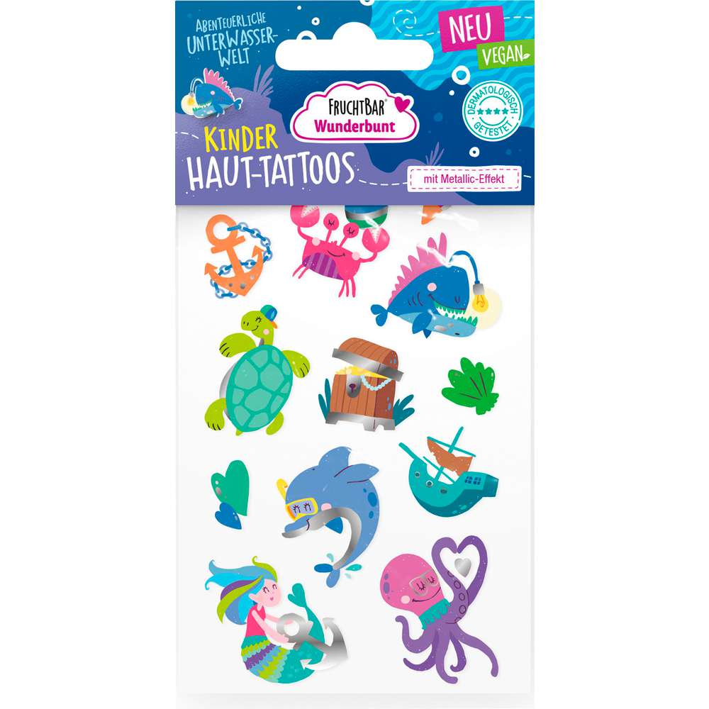Produktabbildung Fruchtbar Wunderbunt Haut-Tattoos Unterwasserwelt