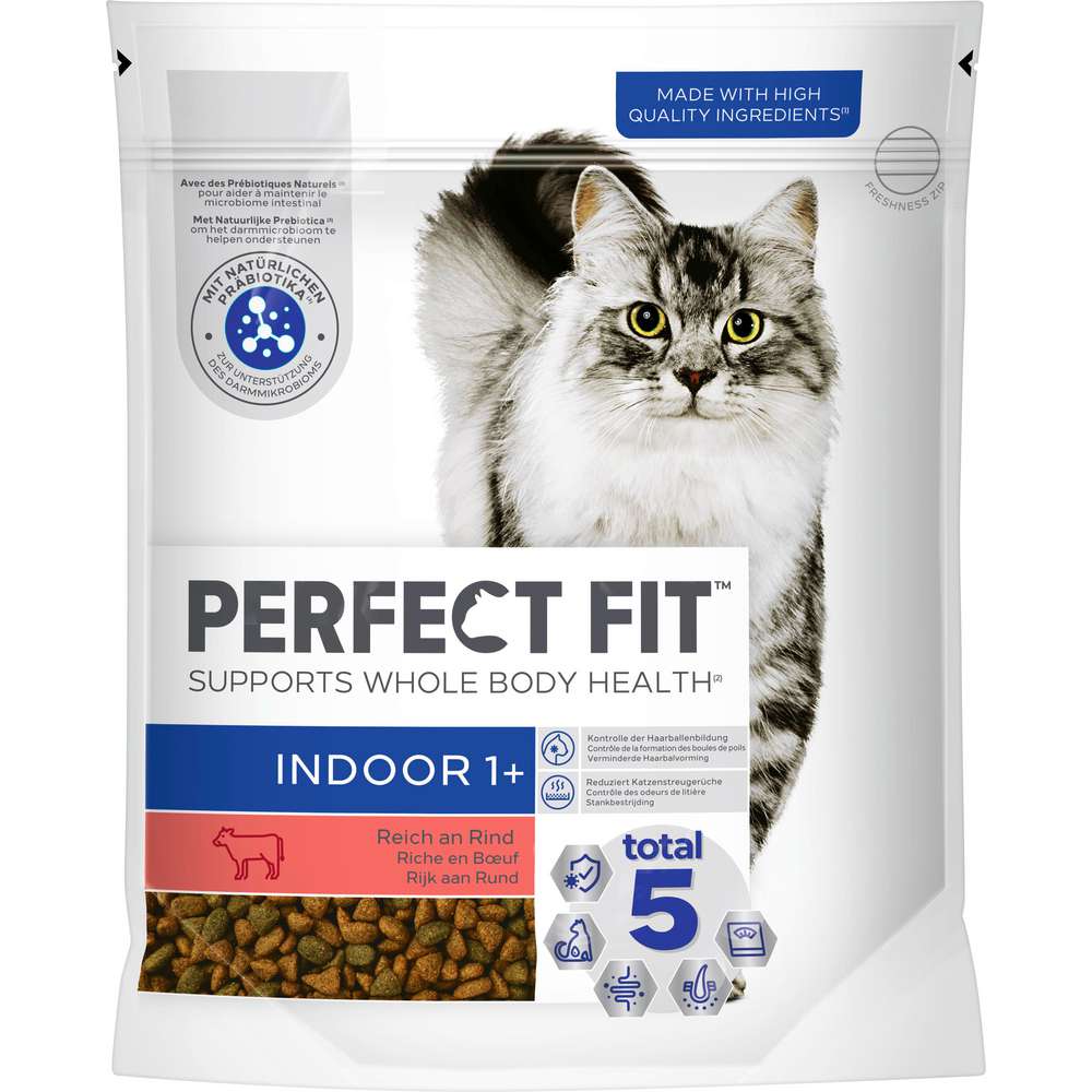 Produktabbildung Perfect Fit Katzen-Trockenfutter, Indoor, Rind