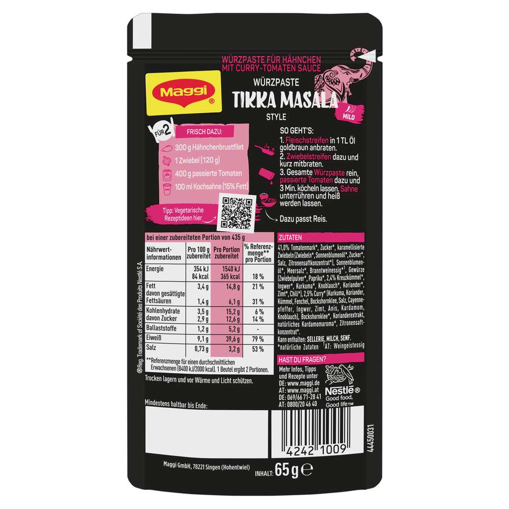 Produktabbildung Maggi Gewürzpaste für Tikka Masala