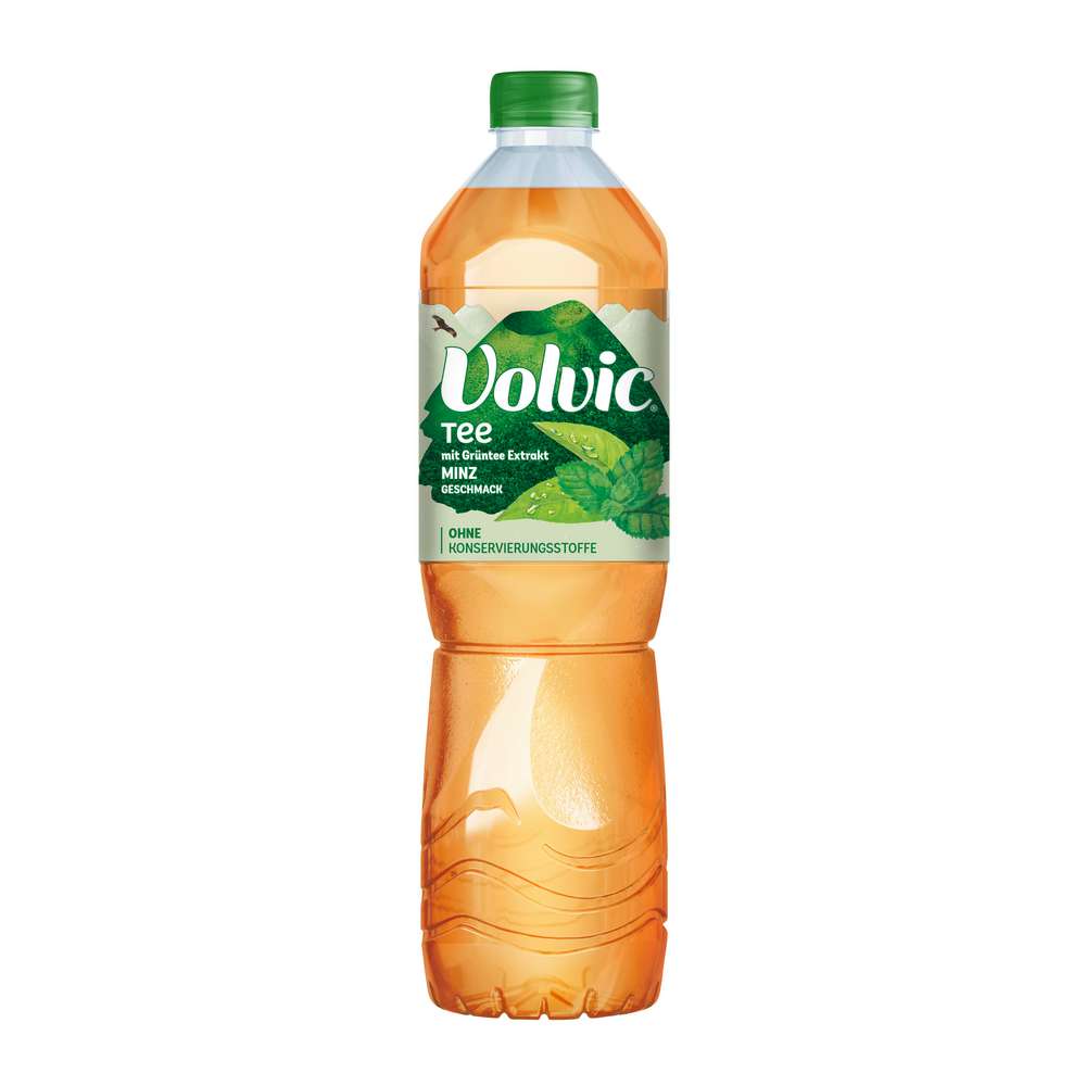 Produktabbildung Volvic Mineralwasser mit Tee-Extrakt Tee, Grüner Tee-Minze