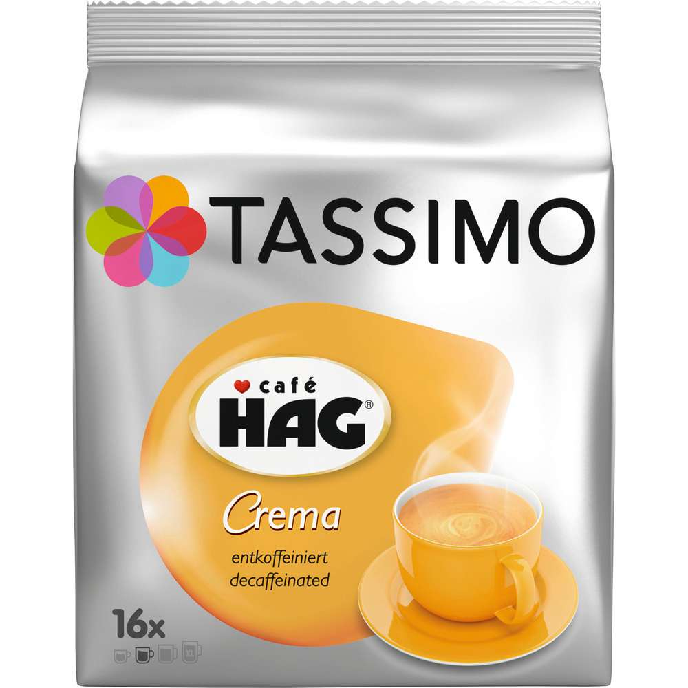 Produktabbildung Tassimo Kaffee Kapseln Crema, entkoffeiniert