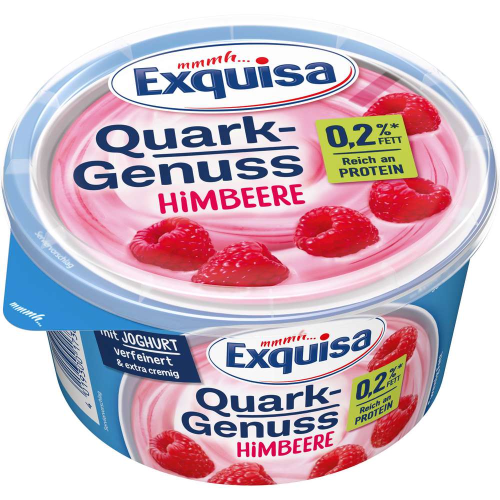 Produktabbildung Exquisa Quark Genuss, Himbeere 0,2 % Fett