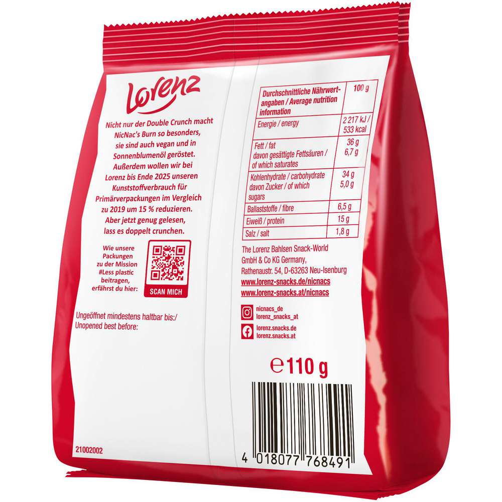 Produktabbildung Lorenz Erdnüsse NicNac's BURN, Hot & Spicy