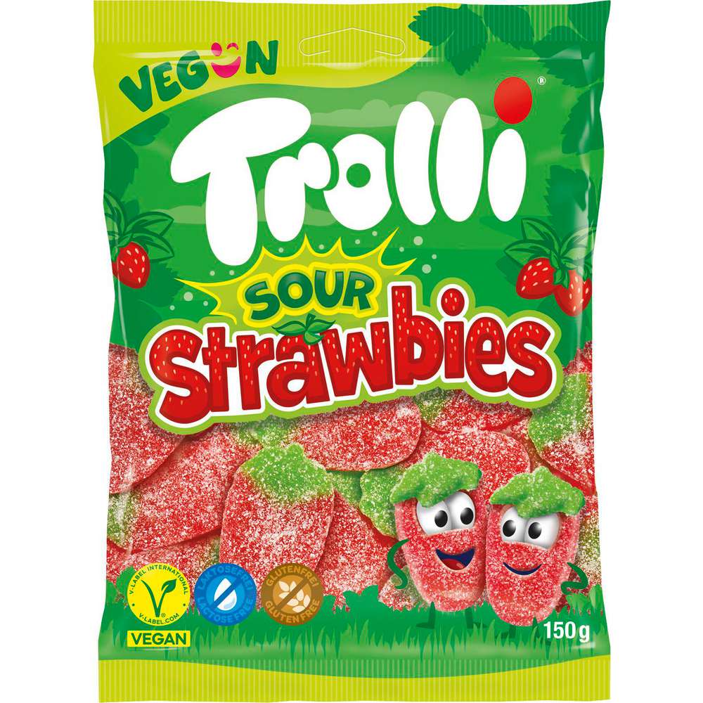 Produktabbildung Trolli Fruchtgummi, Sour Strawbies