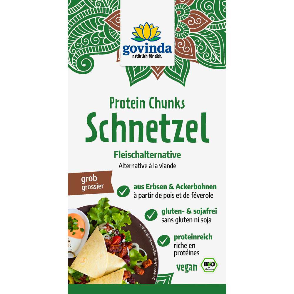 Produktabbildung Govinda Protein Chunks Schnetzel, Vegan