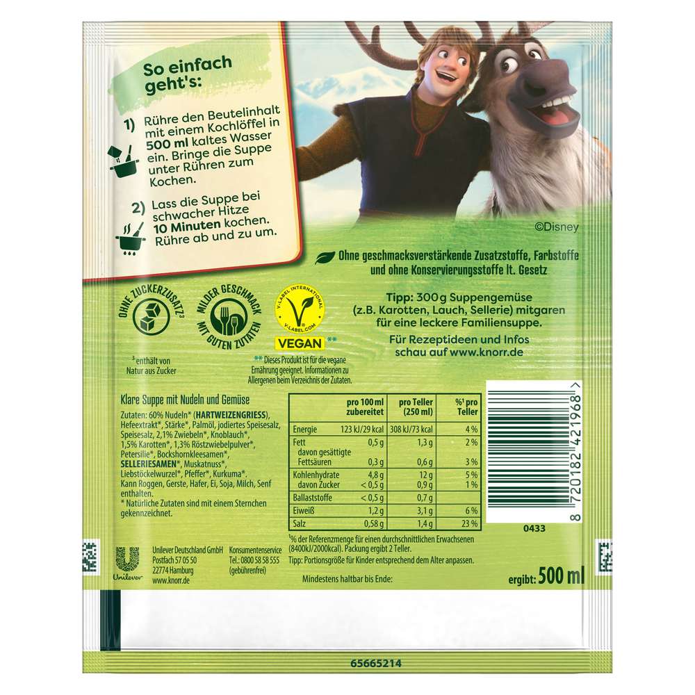 Produktabbildung Knorr Suppenliebe Disney Eiskönigin