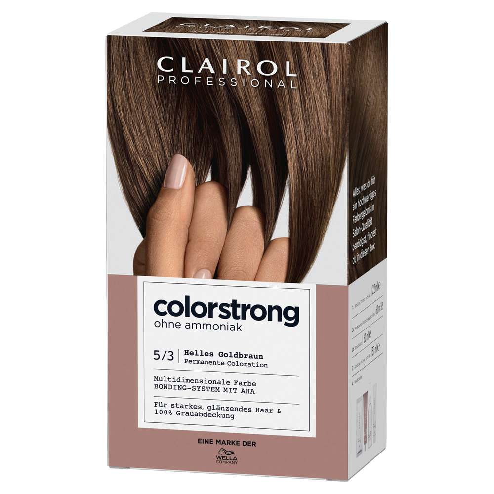 Produktabbildung Clairol Haarfarbe Colorstrong ohne Ammoniak, 5/3 Hell Goldbraun
