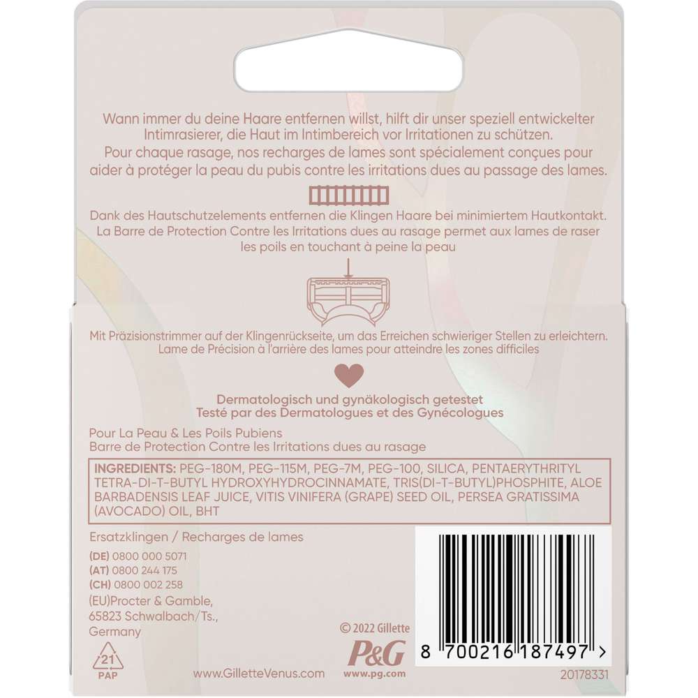 Produktabbildung Gillette Venus Intim-Systemklingen