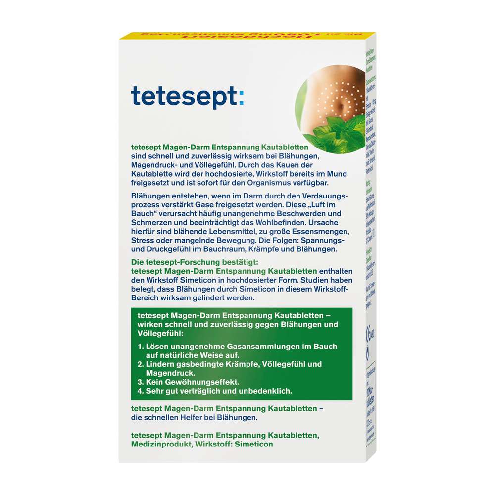 Produktabbildung tetesept Kautabletten, Magen-Darm