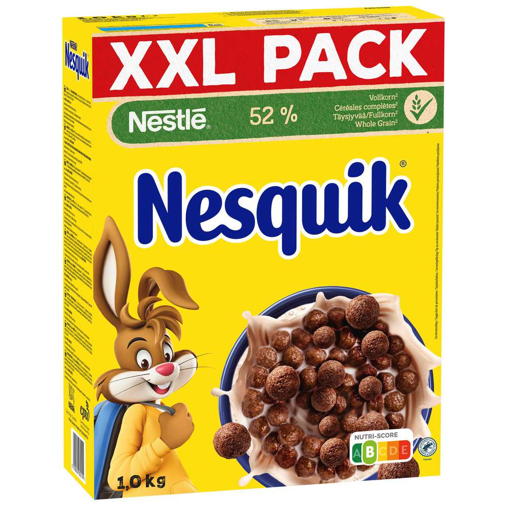 Produktabbildung Nesquik Knusper-Frühstück, Schoko Cerealien mit Vollkorn