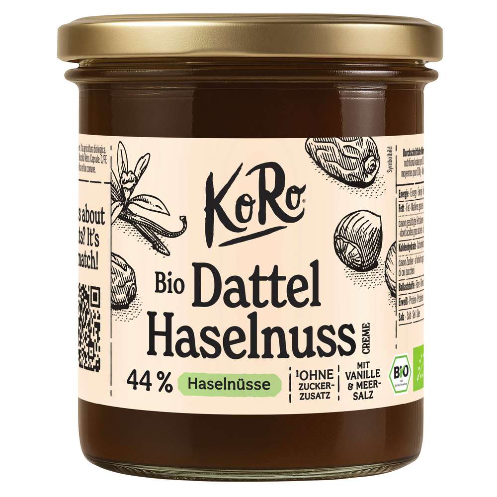 Produktabbildung KoRo Bio Dattel-Haselnuss Creme