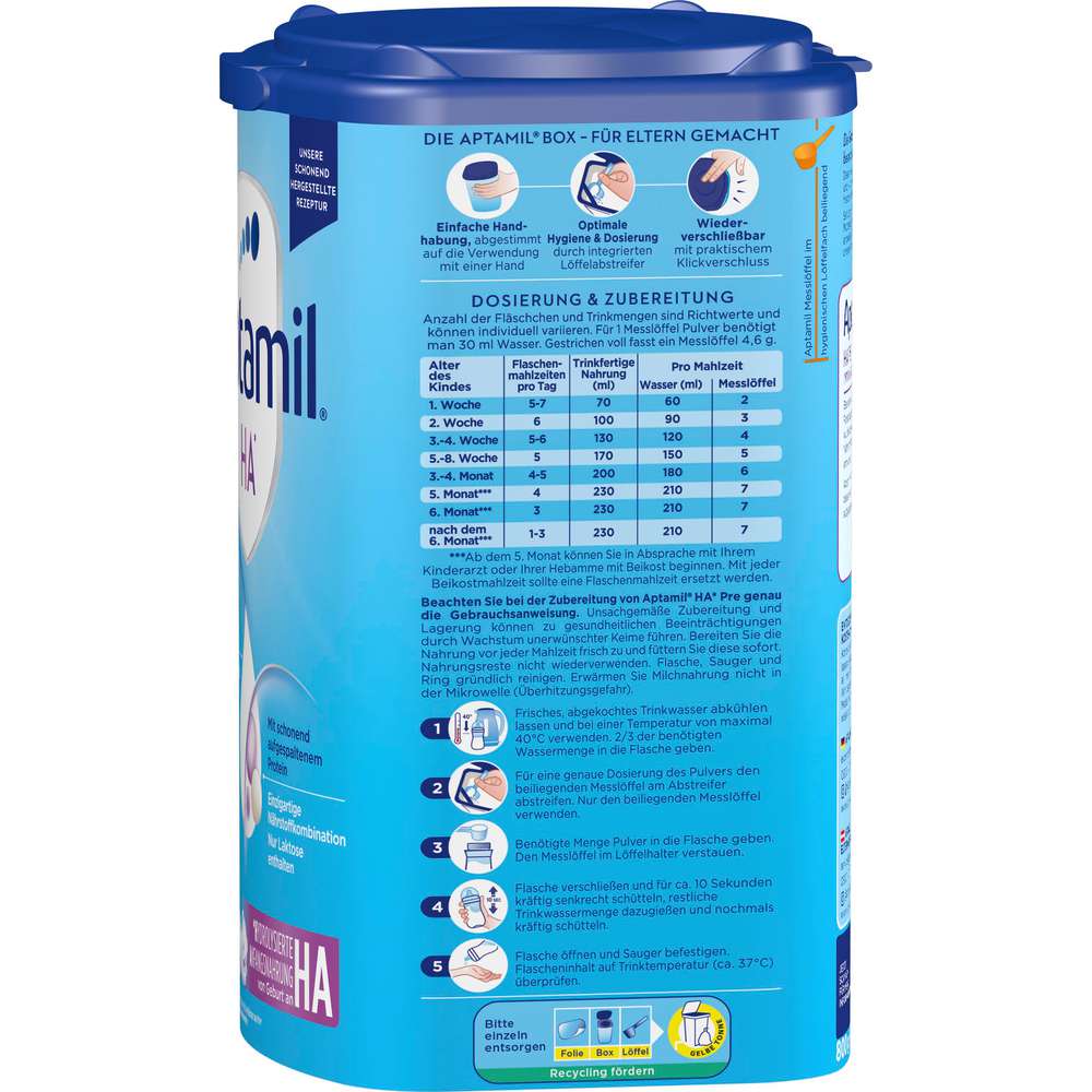 Produktabbildung Aptamil Anfangsnahrung Pre HA