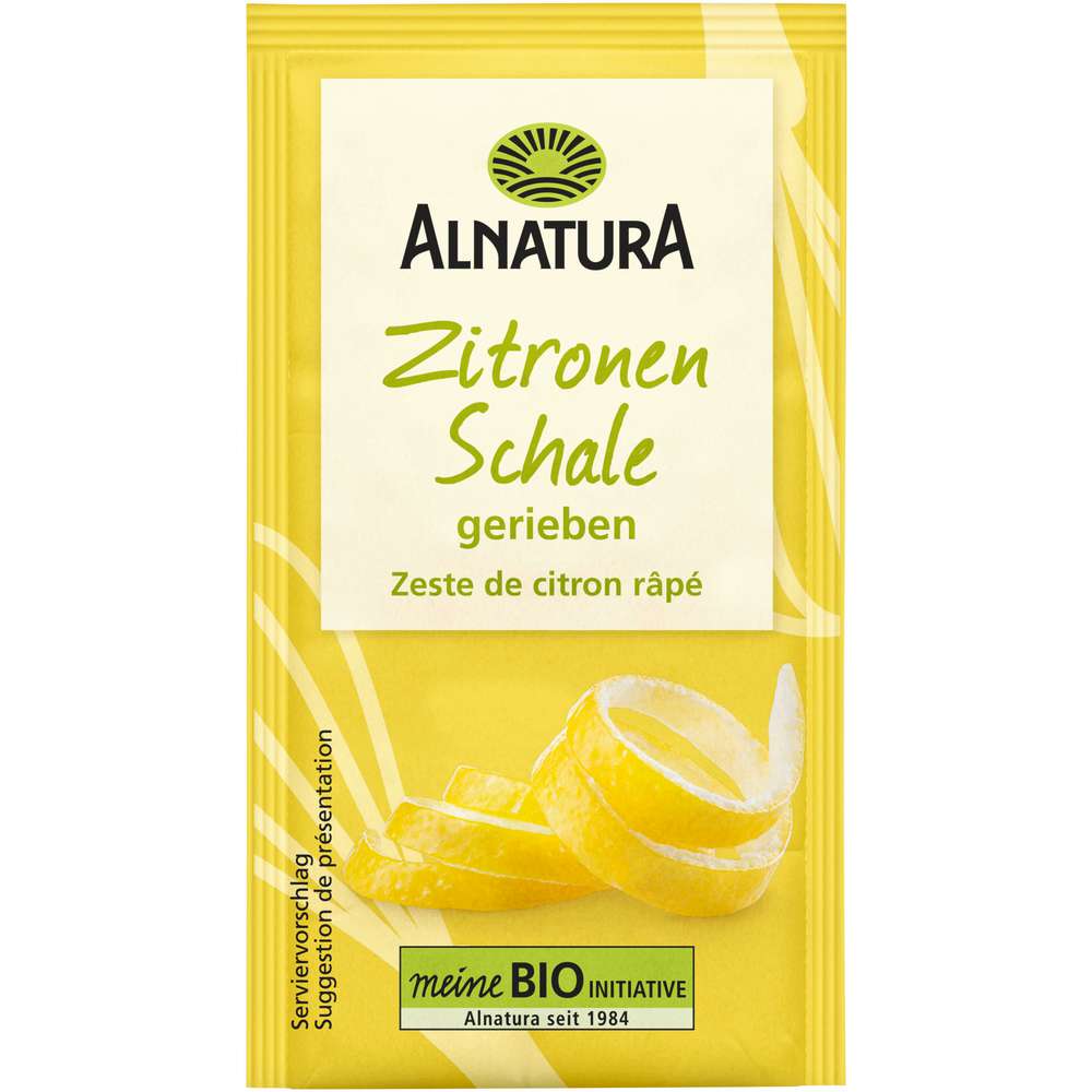 Produktabbildung Alnatura Bio Zitronenschale, gerieben