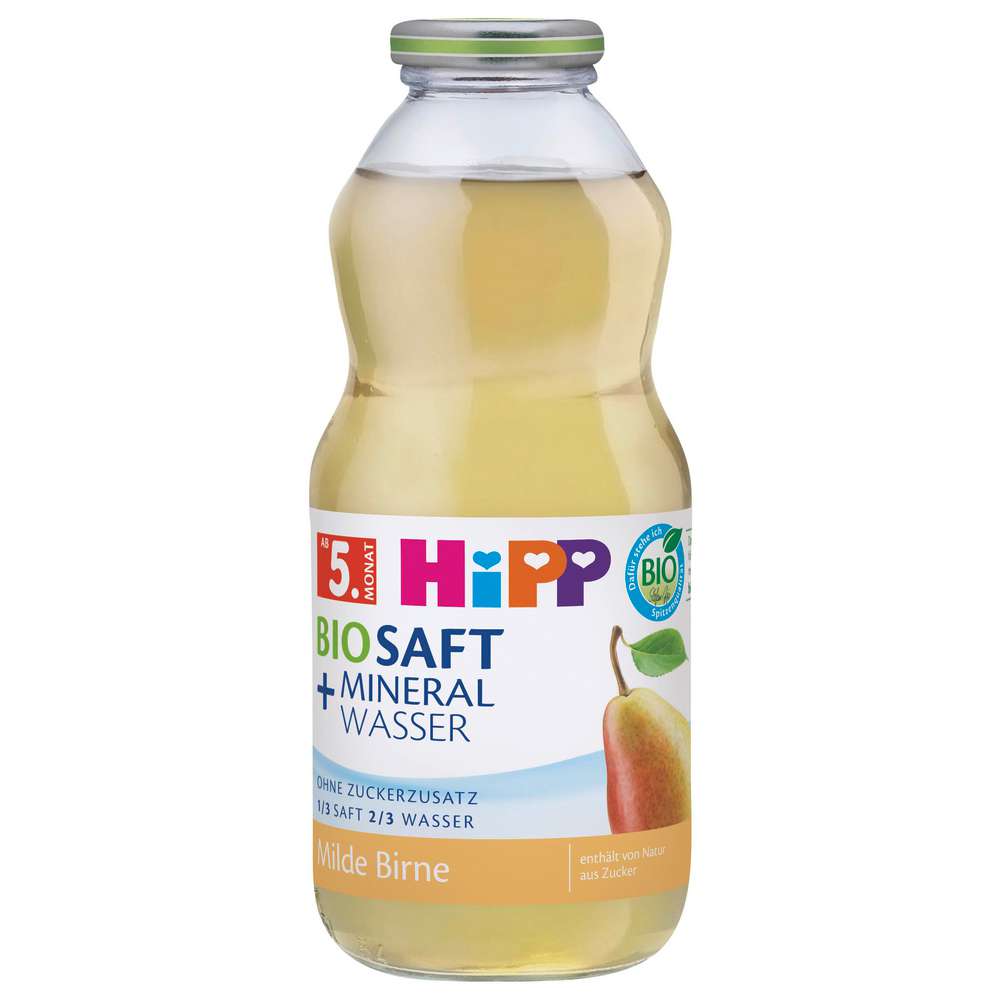 Produktabbildung Hipp Bio Saft & Mineralwasser, Milde Birne