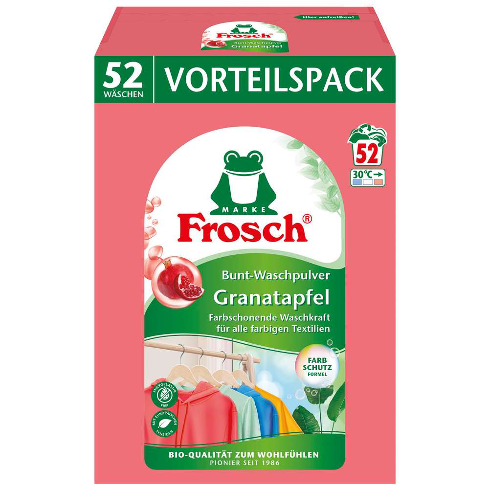 Produktabbildung Frosch Colo-Waschmittel Pulver, Granatapfel