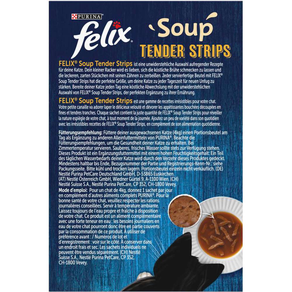 Produktabbildung Felix Katzen-Nassfutter Soup, Tender Strips Land