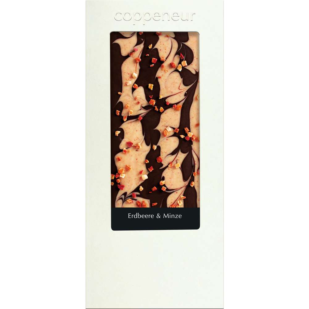 Produktabbildung coppeneur Tafelschokolade Cuvée Chocolade, Erdbeere & Minze