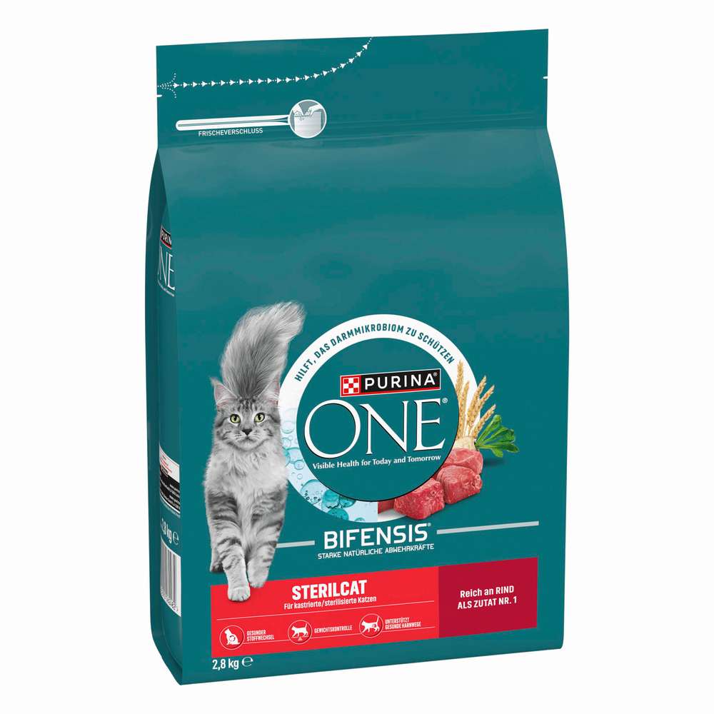 Produktabbildung Purina Katzen-Trockenfutter One, Bifensis, Sterilicat Rind