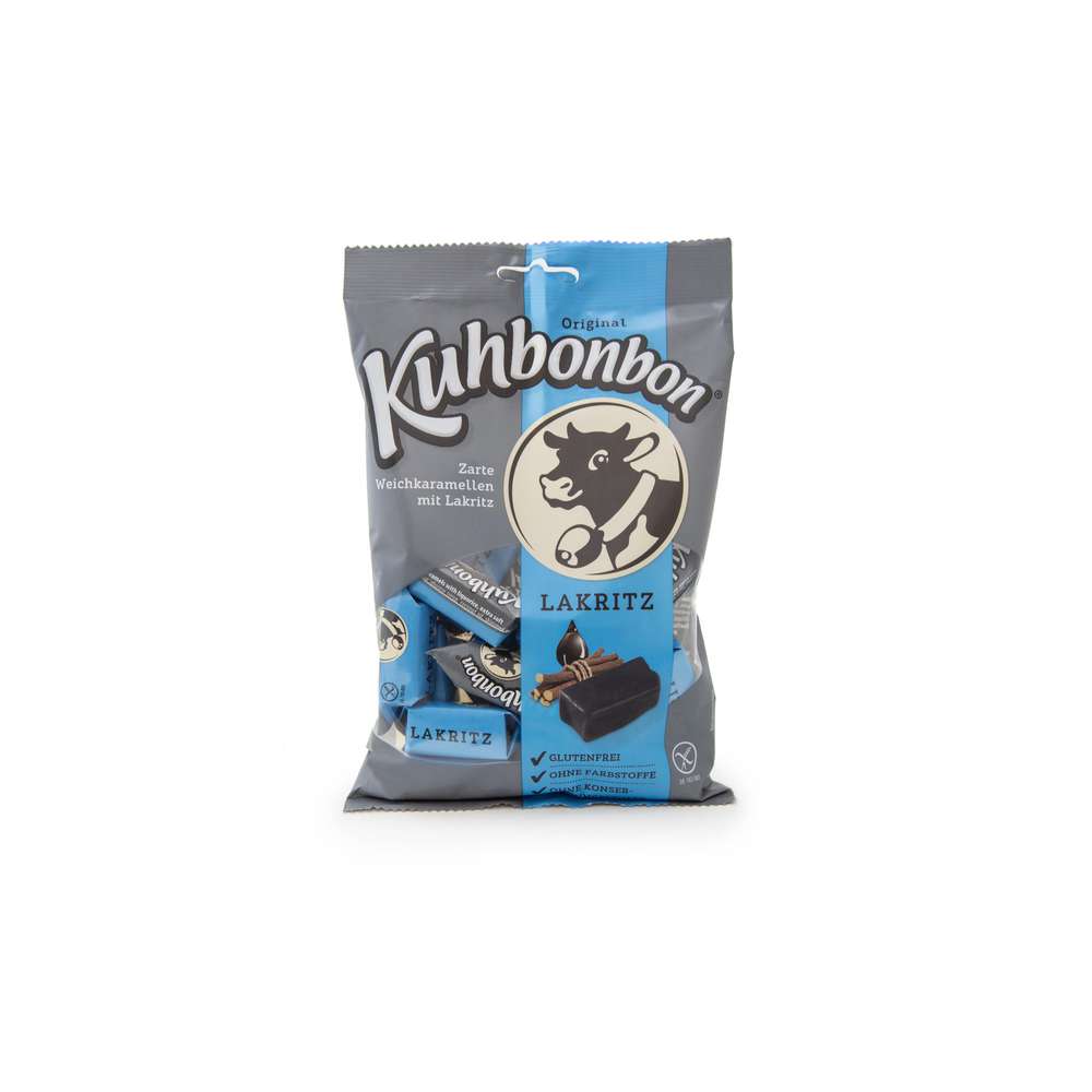 Produktabbildung Kuhbonbon Weichkaramellen, Lakritz