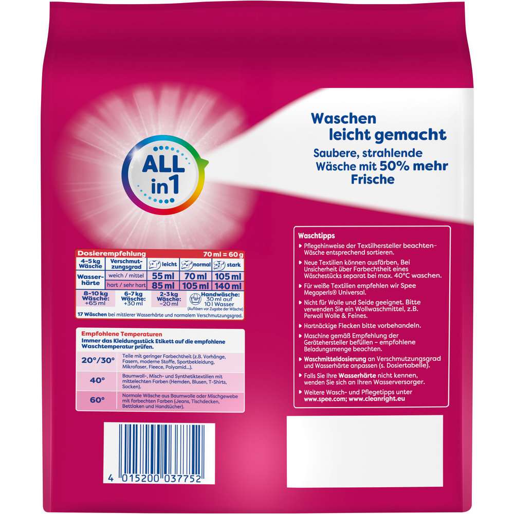 Produktabbildung Spee Color-Waschmittel Megaperls