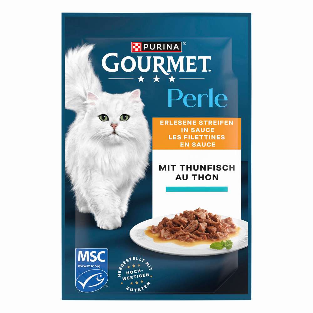 Produktabbildung Purina Katzen-Nassfutter Gourmet Perle, Thunfisch in Streifen