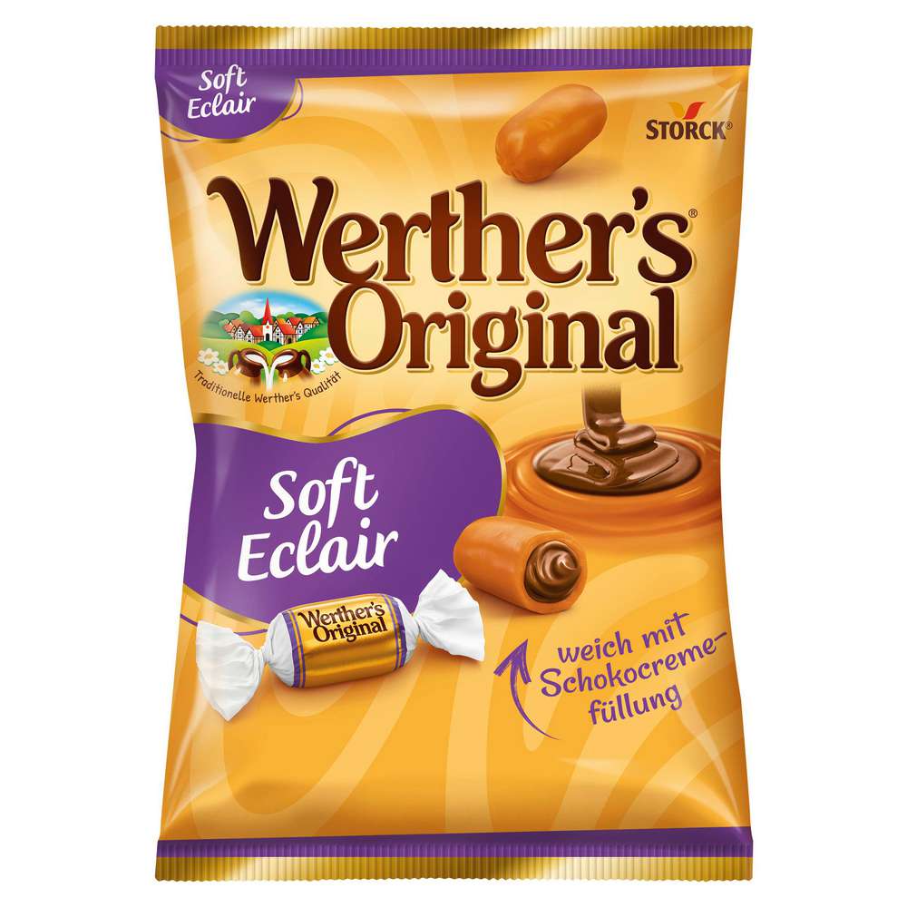 Produktabbildung Werther´s Original Soft Eclair, Weiche Toffees mit Schokocremefüllung
