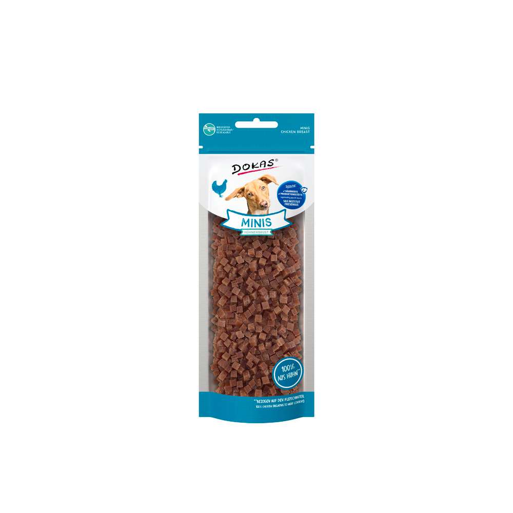 Produktabbildung Dokas Hunde-Snack Minis, Hühnerbrust