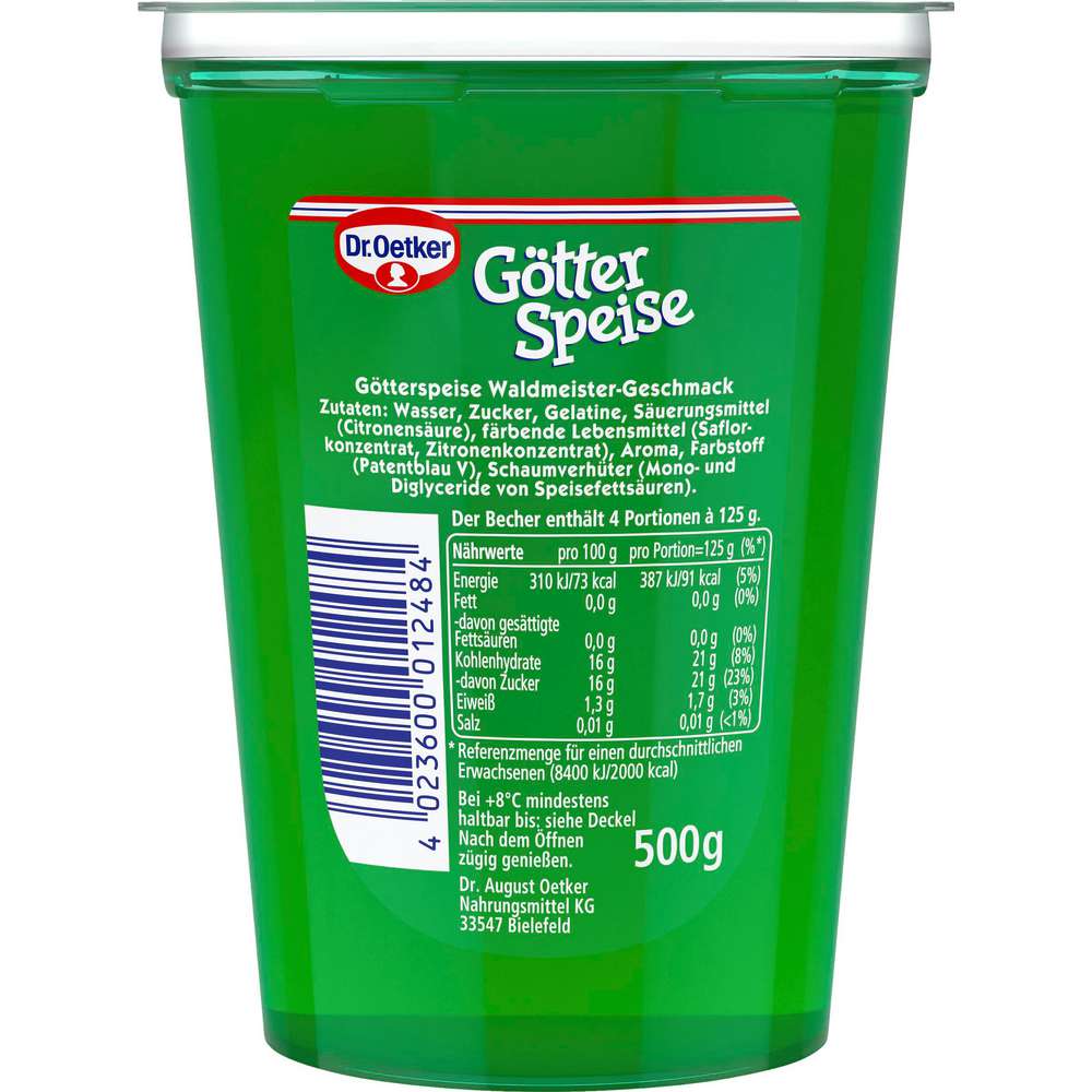 Produktabbildung Dr. Oetker Götterspeise XXL, Waldmeister
