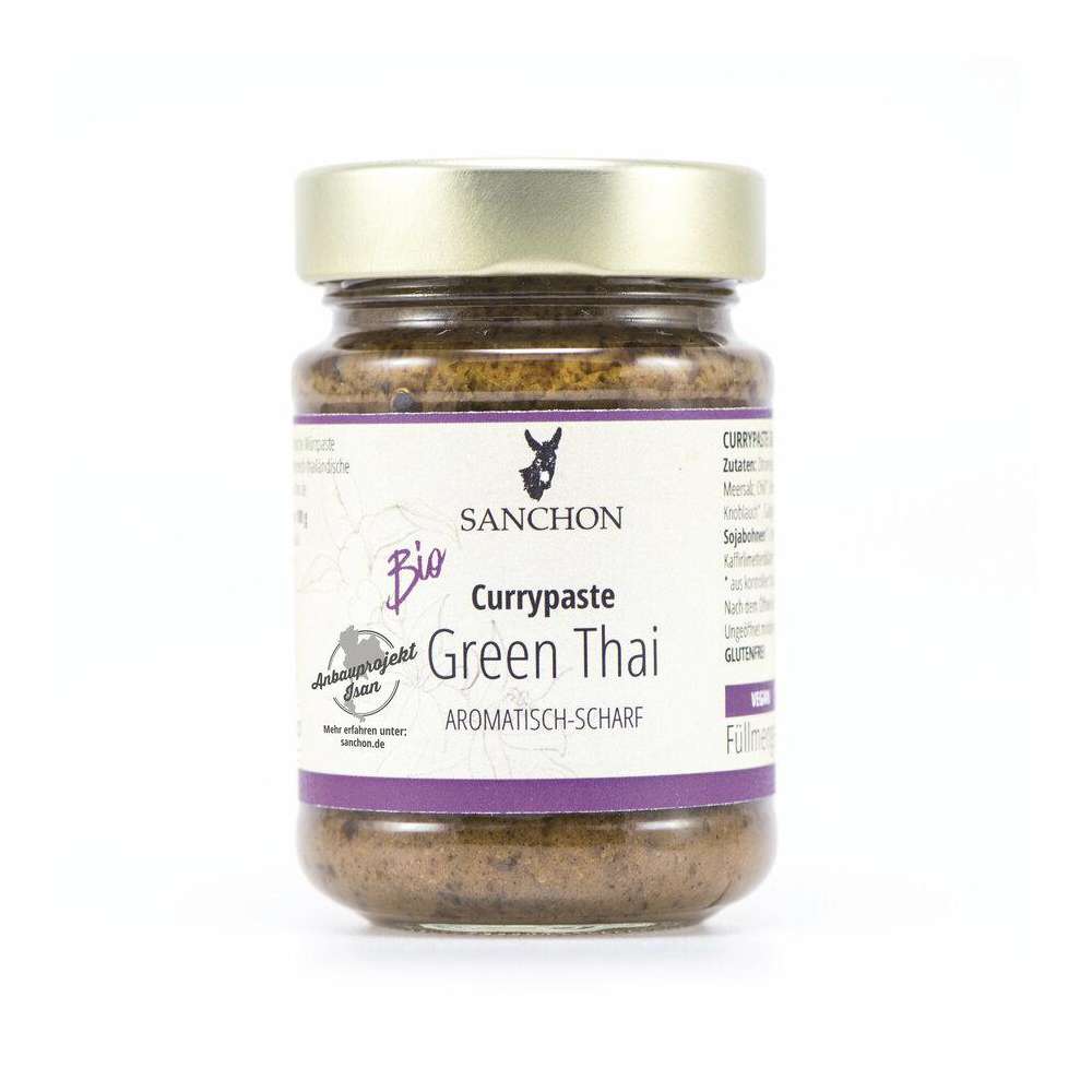 Produktabbildung Sanchon Bio Currypaste Green Thai, Aromatisch-Scharf