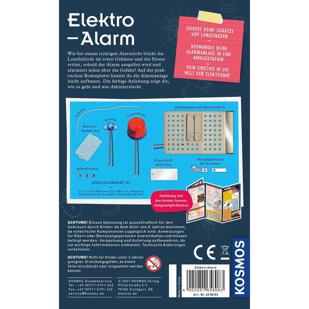 Produktabbildung Kosmos Mitbringexperiment, Elektro-Alarm