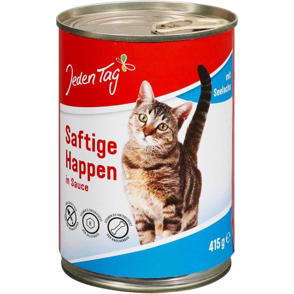 Produktabbildung Jeden Tag Katzen-Nassfutter Saftige Happen, Seelachs