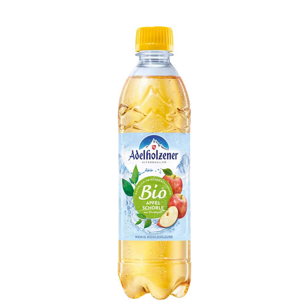 Produktabbildung Adelholzener Bio Apfelschorle, wenig Kohlensäure