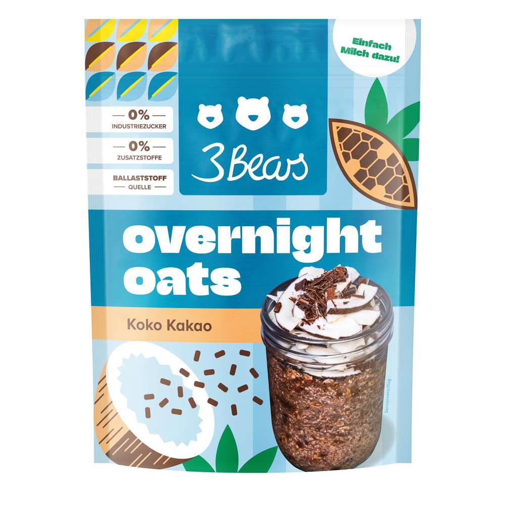 Produktabbildung 3Bears Overnight Oats Koko Kakao