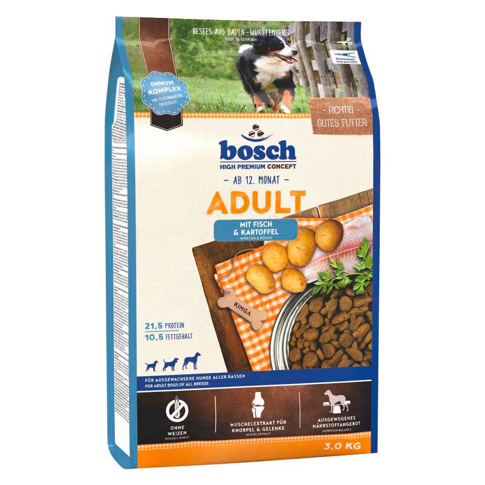 Produktabbildung Bosch Hunde-Trockenfutter Adult, Fisch/Kartoffel