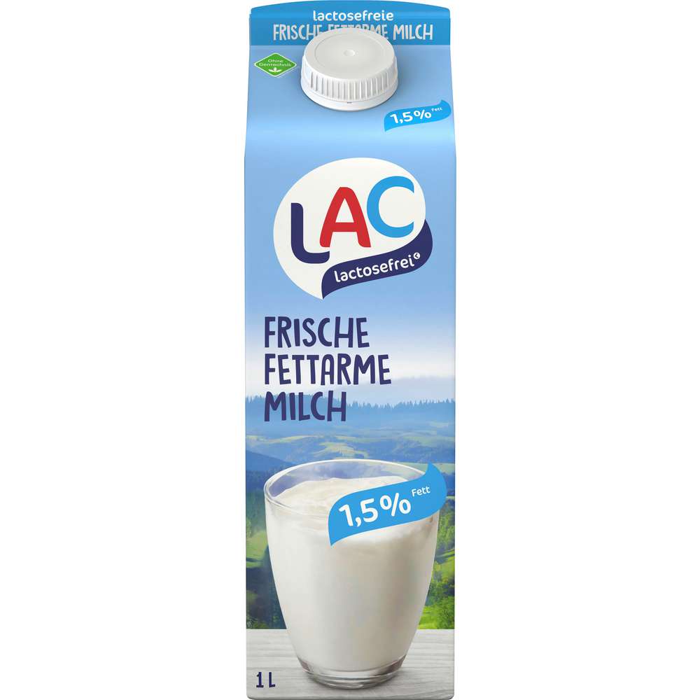 Produktabbildung LAC Frische fettarme Milch 1,5% Fett, laktosefrei