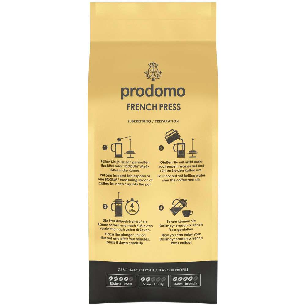 Produktabbildung Dallmayr French Press Prodomo