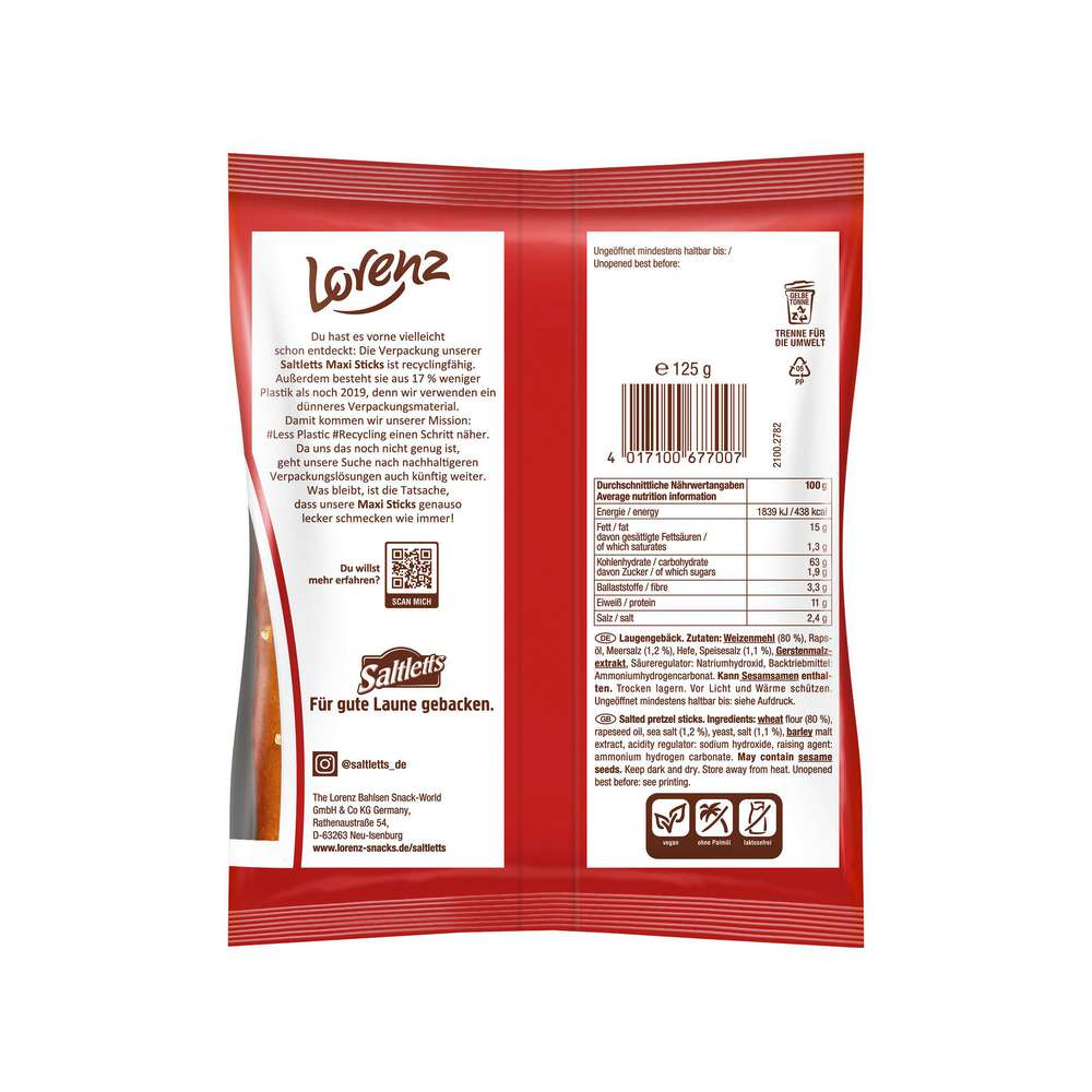 Produktabbildung Saltletts XXL-Salzstangen Maxi Sticks