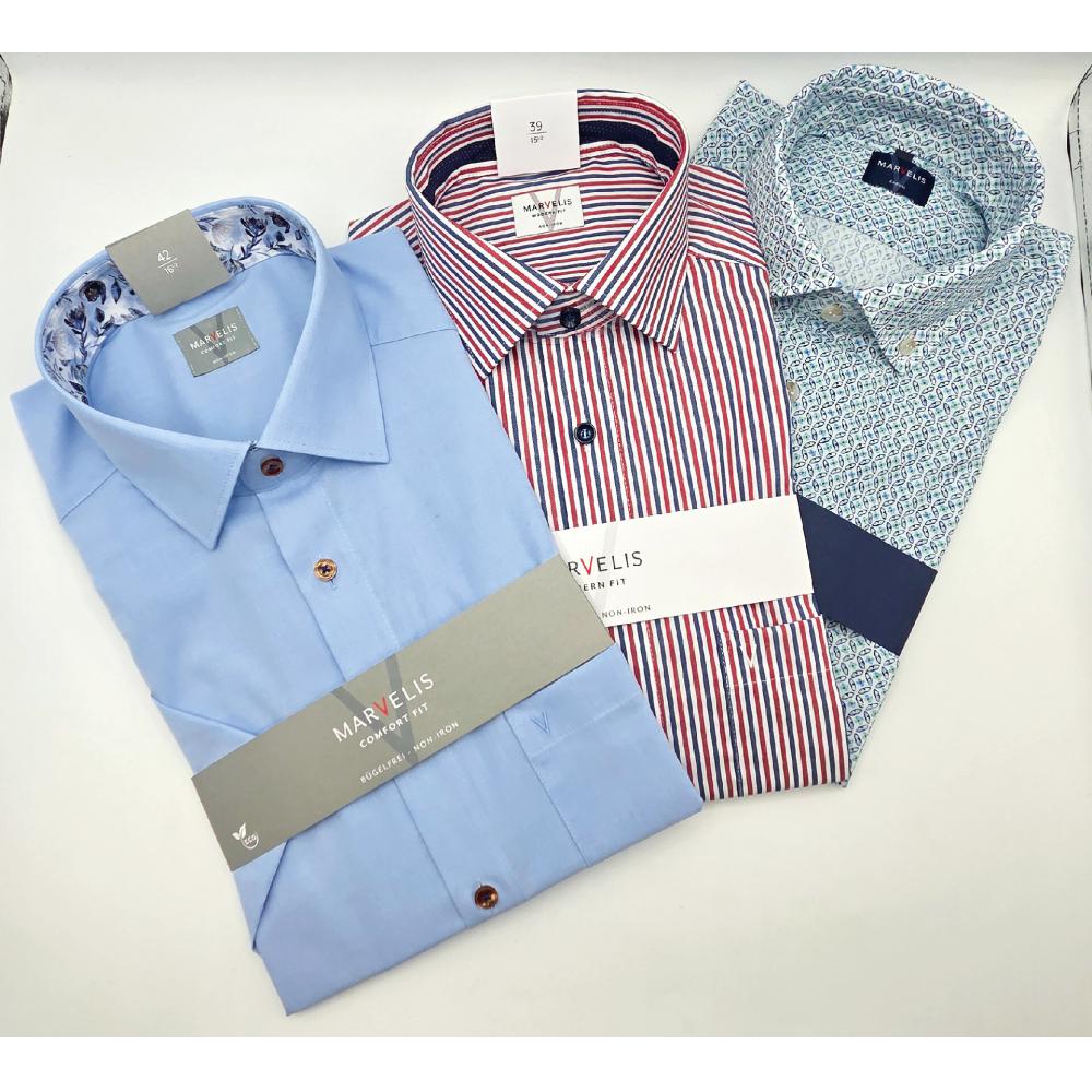 Produktabbildung keine Marke Marvelis Herren-Kurzarmhemd, je Artikel